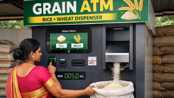 Grain ATM: ఈ ఏటీఎం నుంచి డబ్బులు రావు.. ధాన్యం, గోధుమలు వస్తాయి