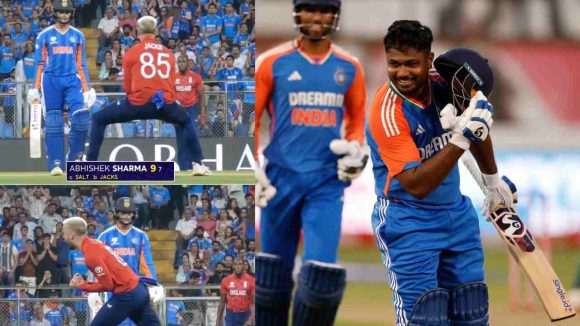 Ind vs Eng 2nd Semi-Final: మ‌రోసారి ఫ్లాప్, ఇంగ్లాండ్ ప్లేయ‌ర్ ను బూతులు తిట్టిన అభిషేక్,   సంజు అర్ధ సెంచ‌రీ.. సంజు సెంచ‌రీ మిస్‌