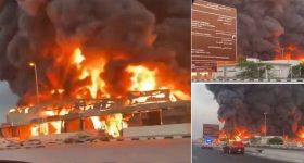 Dubai International Airport: మంటల్లో దుబాయ్ ఎయిర్‌పోర్టు.. ఇంధన ట్యాంక్‌పై డ్రోన్ దాడి, ఆలస్యంగా ఫుటేజ్