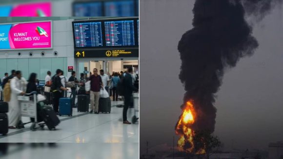 Drone Hits Kuwait Airport: కువైట్‌ ఎయిర్‌పోర్టుపై ఇరాన్ డ్రోన్ల దాడి.. ఆ ప్రాంతమంతా దట్టమైన పొగ