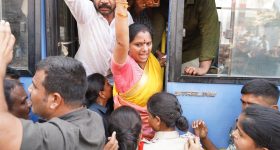Kalvakunta Kavitha: ఖమ్మంలో ఉద్రిక్తత.. కల్వకుంట్ల కవిత అరెస్ట్..