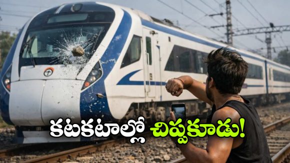 Stone Thrown On Vande Bharat: సోషల్ మీడియాలో పాపులర్ కావాలని వందేభారత్‌పై రాళ్లు.. సీన్ కట్ చేస్తే..
