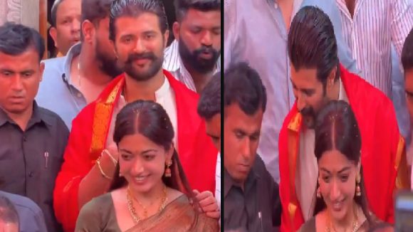 Virosh:స్వామివారి ఆశీస్సులు తీసుకున్న కొత్త దంపతులు.. హైదరాబాద్ గుడిలో విరోష్ జంట..!