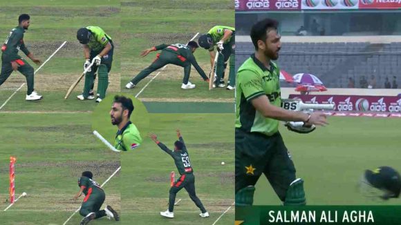 Salman Ali Agha Run Out: ఒళ్లు మ‌రిచిపోయి నిద్ర‌పోయిన స‌ల్మాన్ అలీ….బ‌చ్చాగాడిని చేసి రనౌట్ చేసిన బంగ్లాదేశ్‌