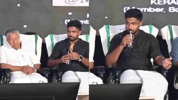 Sanju Samson : వివాదంలో సంజు శాంస‌న్‌..కేర‌ళం సీఎం ముందే కొబ్బ‌రి నీళ్లు తాగి !