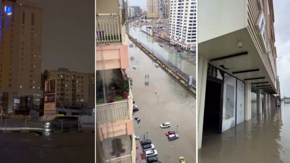 UAE Heavy Rains: యూఏఈని ముంచెత్తిన భారీ వర్షాలు.. షార్జా వీధులు జలమయం, ఆగిన మిస్సైళ్ల శబ్దాలు