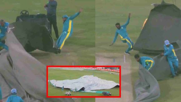 PSL 2026: PSLను అత‌లాకుత‌లం చేసిన తుఫాన్‌..గాల్లో ఎగిరిప‌డ్డ గ్రౌండ్ మెన్లు