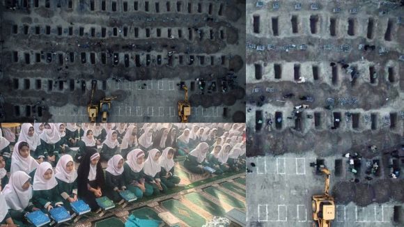 Iran School Airstrike Minab: యుద్ధానికి బలైపోయిన బాల్యం.. 165 మంది బాలికలకు సామూహిక అంత్యక్రియలు!