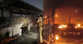 Bus Accident: విజయనగరంలో జిల్లాలో ఘోర ప్ర‌మాదం.. కాలి బూడిదైన ట్రావెల్స్ బస్సు.. 42 మంది స్పాట్ లో