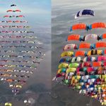 skydivers: ఆకాశంలో అద్భుతం.. ఫ్లోరిడాలో కానోపీ ఫార్మేషన్ ప్రపంచ రికార్డు బద్దలు