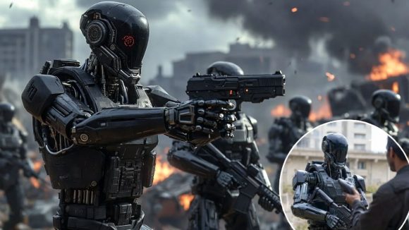 AI Robot Soldier: తుపాకీ 100 శాతం గురిపెట్టే రోబో లాంచ్.. యుద్ధంలో శత్రు సైన్యానికి వేటాడే వార్ మెషీన్
