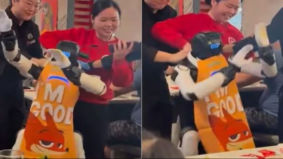 Robot malfunction: అదుపు తప్పిన రోబో.. హెటల్‌లో టేబుల్స్, ప్లేట్లు పగలగొట్టి డ్యాన్స్.. ఏం జరిగిందంటే