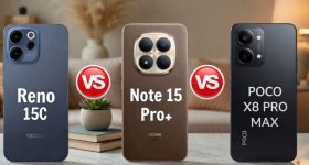 Smartphone Comparison: పోకో X8 ప్రో మాక్స్ vs ఒప్పో రెనో 15C 5G vs రెడ్మి నోట్ 15 ప్రో+ 5G.. మిడ్ రేంజ్ ప్రీమియం ఫోన్స్‌లో ఏది బెస్ట్?
