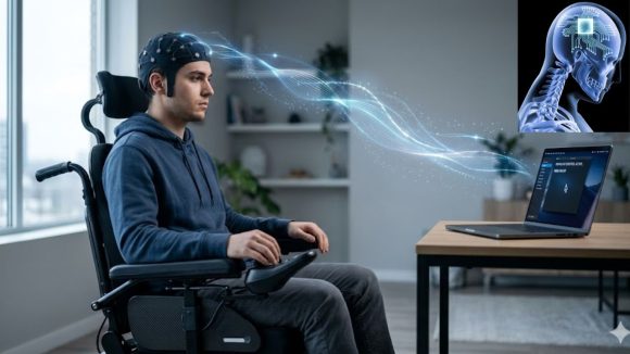 Laptop Control with Brain: మెదడుతో ల్యాప్‌టాప్ కంట్రోల్ చేసిన యువకుడు.. కొత్త టెక్నాలజీ ఎలా పనిచేస్తుందంటే