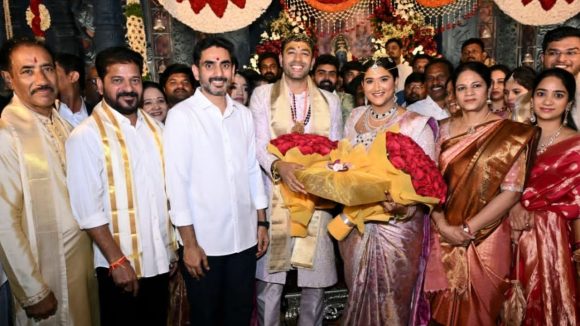 Dhulipalla Narendra Daughter Marriage: ధూళిపాళ్ల నరేంద్ర కుమార్తె వివాహ వేడుకలో మంత్రి లోకేష్, సీఎం రేవంత్ రెడ్డి