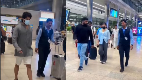 Virosh couple: పెళ్లి తర్వాత  ఎయిర్‌పోర్టులో కనిపించిన విరోష్ జంట.. మరీ ఇలా అయితే ఎలా గురూ!