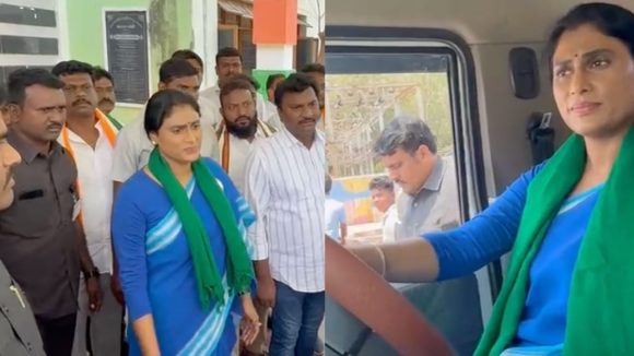 YS Sharmila Protest: రూ. 12 వేల మద్దతు ధర ఇవ్వాల్సిందే.. అరటి రైతుల కోసం స్టీరింగ్ పట్టిన షర్మిలమ్మ