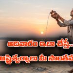 Sunday: ఆదివారం సూర్యుడిని ఆ విధంగా పూజిస్తే –  మీ కష్టాలు పోయి ఆష్టైశ్వర్యాలు కలుగుతాయట.