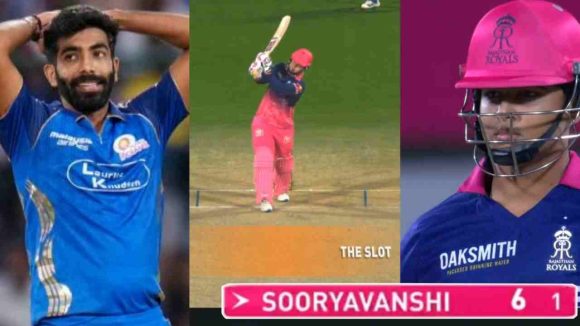 Video: బుమ్రాకు ఘోర అవ‌మానం..తొలి బంతికే సిక్స‌ర్ బాదిన 15 ఏళ్ల‌ వైభ‌వ్ సూర్య వంశీ