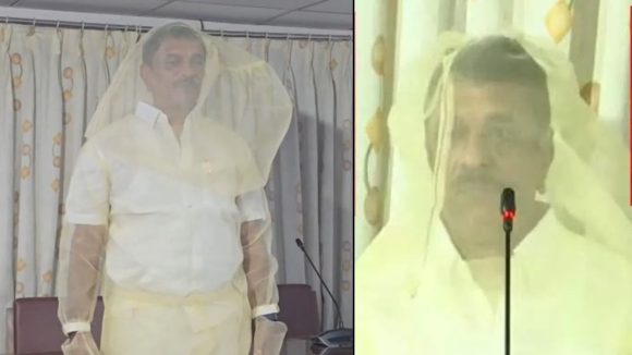 లాక్‌డౌన్‌లో ఎల్‌బీ నగర్ ఎమ్మెల్యే సుధీర్‌రెడ్డి.. ఏకంగా దోమతెర ధరించి, ఏం చేశారంటే