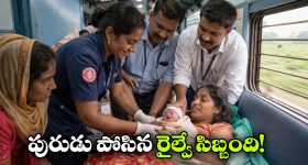 అన్నవరం దగ్గర రైల్లో ప్రసవించిన గర్భిణీ, రైల్వే సిబ్బందిపై నెటిజన్ల ప్రశంసలు!