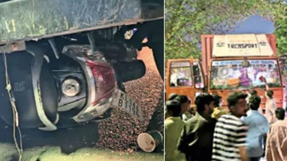 హైటెక్ సిటీలో అర్ధరాత్రి దారుణం.. డీసీఎం వాహనం బీభత్సం, స్కూటీని ఢీకొట్టి 5 కి.మీ ఈడ్చుకెళ్లింది