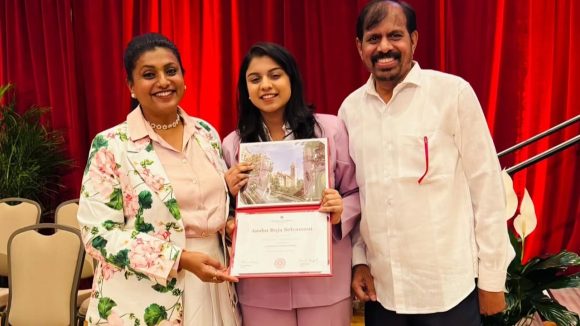 అత్యున్నత పురస్కారం అందుకున్న రోజా కూతురు అన్షు మాలిక..