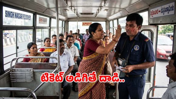 RTC బస్సులో రచ్చ.. టికెట్ అడిగినందుకు కండక్టర్ చెంప పగలగొట్టిన మహిళ!