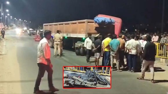 అన్నమయ్య జిల్లాలో ఘోర రోడ్డు ప్రమాదం.. బైక్‌ను ఢీ కొట్టిన లారీ.. తండ్రి, పసిపాప మృతి