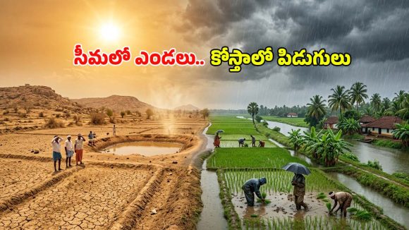 ఏపీలో వింత వాతావరణం.. ఒకచోట భానుడి భగభగలు.. మరోచోట వరుణుడి పలకరింపు!