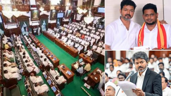 Tamilnadu Politics: సీఎం విజయ్‌‌కు పొలిటికల్ పరీక్ష.. చీఫ్ విప్‌గా కారు డ్రైవర్ కొడుకు శబ్రినాథన్