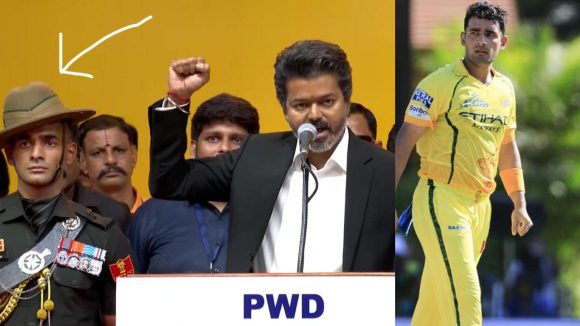 Vijay Oath Ceremony: విజయ్ ప్రమాణ స్వీకారంలో CSK బౌలర్ డ్యూటీ..పోస్ట్ వైర‌ల్