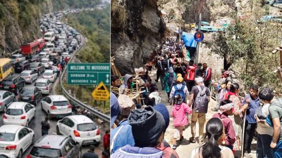 చార్ ధామ్ యాత్ర.. ఎటు చూసినా భక్తులు, 8 కిలోమీటర్లు ట్రాఫిక్ జామ్