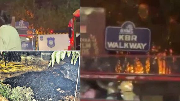 Hyderabad: కేబీఆర్ పార్క్ బయట అగ్నిప్రమాదం.. షాకైన వాకర్స్, ఏం జరిగింది?