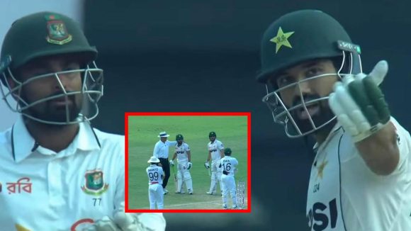 Rizwan Vs Liton Das: లిటన్ దాస్ తో గొడ‌వ‌కు దిగిన రిజ్వాన్‌..ఆగిపోయిన మ్యాచ్‌