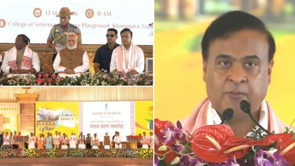 మరోసారి అస్సాం సీఎంగా హిమంత బిశ్వశర్మ ప్రమాణ స్వీకారం.. ఎన్డీయే నేతలు హాజరు