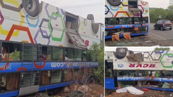 బోల్తాపడిన ట్రావెల్ బస్సు.. ఆపై నుజ్జు నుజ్జు- స్పాట్ లో 30 మంది ప్రయాణికులు, కడప జిల్లాలో ఘోరం