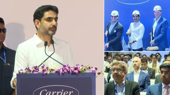 శ్రీసిటీలో ఏసీ తయారీ సంస్థ ఏర్పాటుకు భూమి పూజ, ఒక్క మెసేజ్ చేస్తే చాలన్న మంత్రి లోకేష్
