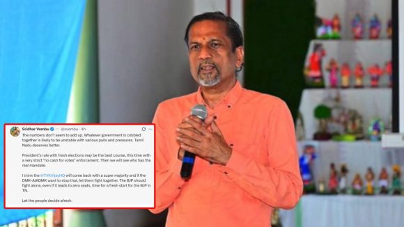 తమిళనాడులో మళ్లీ ఎన్నికలు పెట్టాలి.. జోహో మాజీ సీఈఓ ట్వీట్