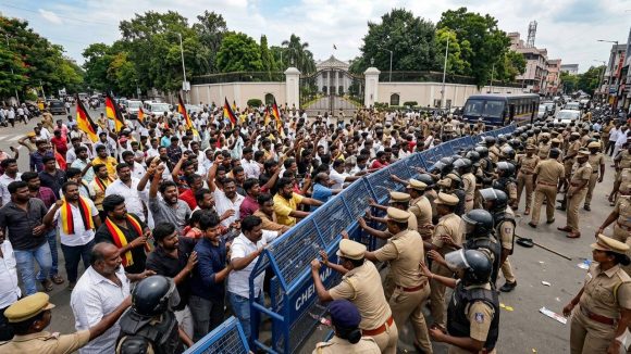 రాజ్‌భవన్ వర్సెస్ టీవీకే.. దళపతికి ప్రజలు పట్టం కడితే మీరెవరు అడ్డుకోవడానికి? గవర్నర్ వైఖరిపై భగ్గుమన్న కార్యకర్తలు!