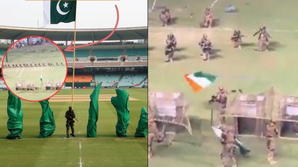 Pakistan Army: స్టేడియంలో పాకిస్తాన్ ఆర్మీ మాక్ డ్రిల్…భార‌తీయ‌ జెండా కింద‌ప‌డేసి మ‌రీ!