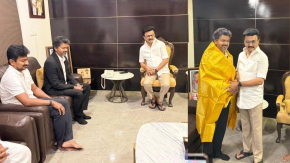 తమిళనాడు రాజకీయాల్లో కొత్త శకం.. స్టాలిన్‌ నివాసానికి వెళ్లిన సీఎం విజ‌య్!