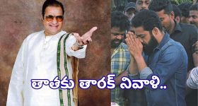 సీనియర్ ఎన్టీఆర్ జయంతి.. ఎన్టీఆర్ ఘాట్ వద్ద తారక్ నివాళి..