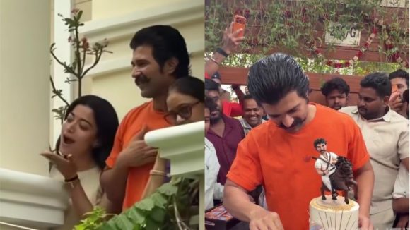 అభిమానుల సమక్షంలో కేక్ కట్ చేసి బర్త్ డే సెలబ్రేట్ చేసుకున్న రౌడీ హీరో..
