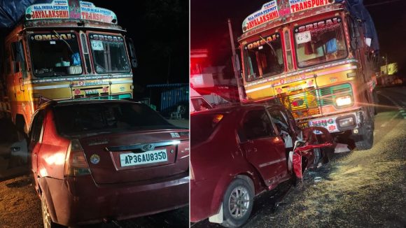 Road Accident: నుజ్జైన కారు ముందు పార్టు, స్పాట్‌లో ఇద్దరు మృతి, జనగామ జిల్లాలో ఘోర రోడ్డు ప్రమాదం