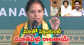 ఆంధ్రుల విగ్రహాలు పగలగొట్టి.. ఏపీకి పార్సిల్ పంపిస్తాం.. కవిత సంచలన కామెంట్స్