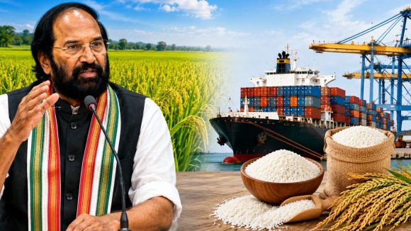 గ్లోబల్ మార్కెట్‌పై తెలంగాణ ‘రైస్’ మార్క్.. మంత్రి ఉత్తమ్ కీలక ప్రకటన!