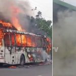 బస్సులో ఒక్కసారిగా చెలరేగిన మంటలు.. 41 మంది ప్రయాణికులు, కరీంనగర్ జిల్లాలో ఘోరం