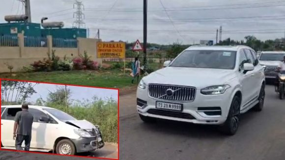 jangaon: కేటీఆర్ టూర్‌లో అపశ్రుతి.. కాన్వాయ్‌లో ఢీ కొన్న రెండు కార్లు, ఎమ్మెల్సీకి గాయాలు