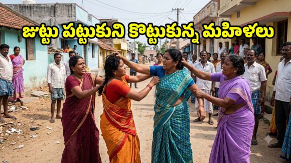 ఇంటి స్థలం వివాదం.. రోడ్డెక్కి జుట్టు పట్టుకుని కొట్టుకున్న మహిళలు, వీడియో వైరల్!